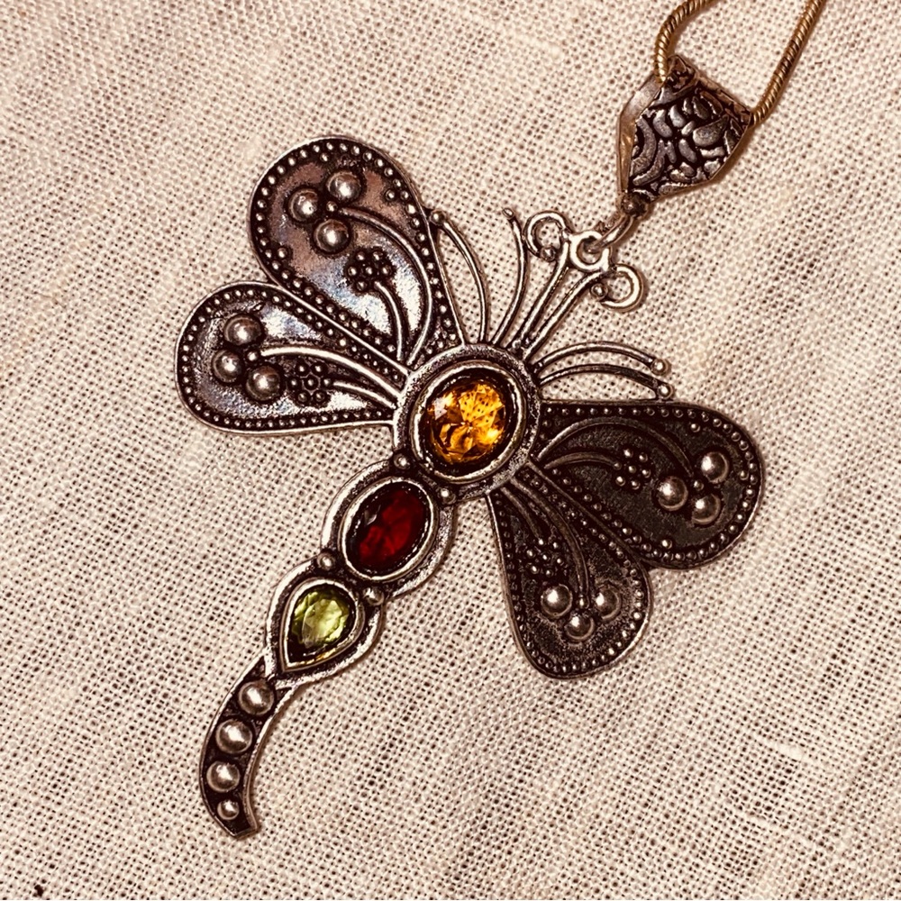 Firefly handcrafted Topaz multi-gem Pendant - Picture 3 of 7